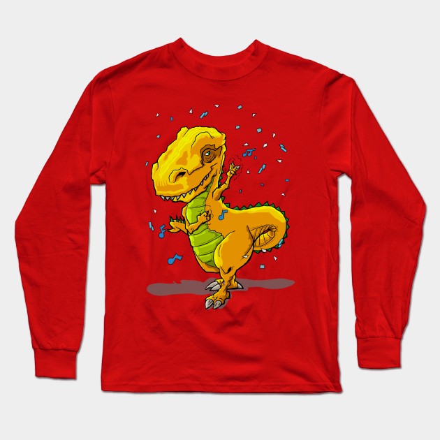 Dinomite Dancer Long Sleeve T-Shirt by popgeeks